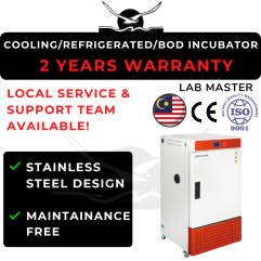 2 YEARS WARRANTY LAB MASTER/MALAYSIA BOD Cooling Incubator (Refrigerated Incubator) for Laboratory & Industrial