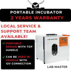 2 YEARS WARRANTY LAB MASTER/MALAYSIA Lab Portable Incubator Used with Car and Carry Around